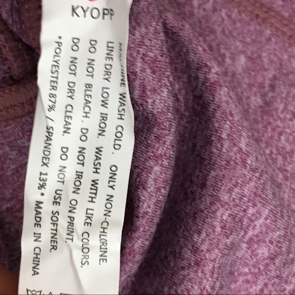 KYOPP midi purple active high rise shorts. New with tags. - Picture 6 of 6